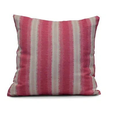 E By Design Intercoastal Waterway Outdoor Square Pillow Cover And Insert In Pink