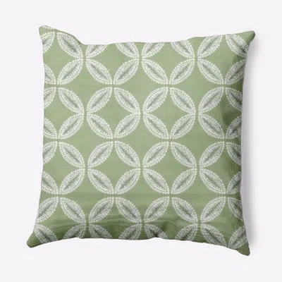 E By Design Intercoastal Waterway Square Pillow Cover & Insert In Green