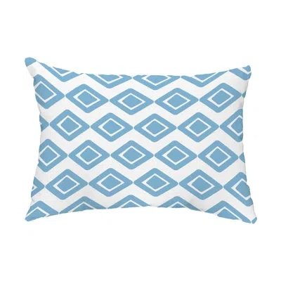 E By Design Jive Outdoor Rectangular Pillow Cover & Insert In Blue