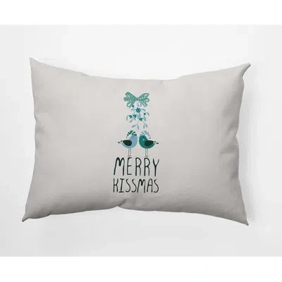 E By Design Jump For Joy Lumbar Rectangular Indoor/outdoor Pillow In Christmas Green