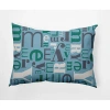 E By Design Jump For Joy Lumbar Rectangular Indoor/outdoor Pillow In Ice