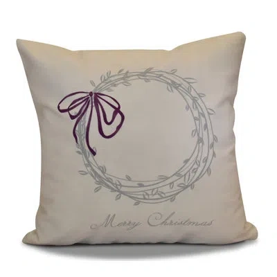 E By Design Jump For Joy Outdoor Square Pillow Cover And Insert In Gray