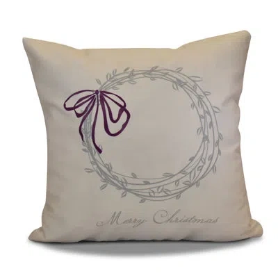 E By Design Jump For Joy Outdoor Square Pillow Cover & Insert In Gray