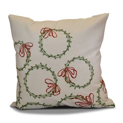 E By Design Jump For Joy Outdoor Square Pillow Cover & Insert In Green