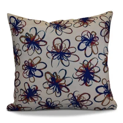 E By Design Jump For Joy Square Pillow Cover & Insert In Royal Blue