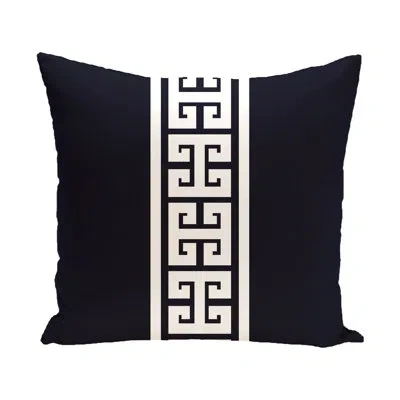 E By Design Key Square Pillow Cover & Insert In Navy Blue