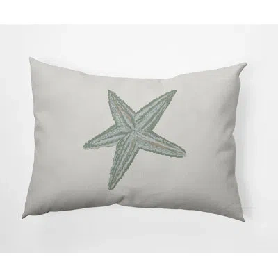 E By Design Landis Decorative Starfish Pillow Cover & Insert In Sage