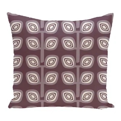 E By Design Leaf Tree Outdoor Square Pillow Cover And Insert In Purple