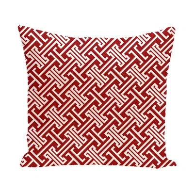 E By Design Leeward Key Outdoor Square Pillow Cover & Insert In Red