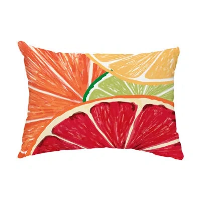 E By Design Lemonade Indoor/outdoor Lumbar Pillow