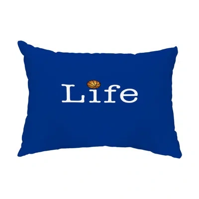 E By Design Life + Ball Outdoor Rectangular Pillow Cover & Insert In Blue