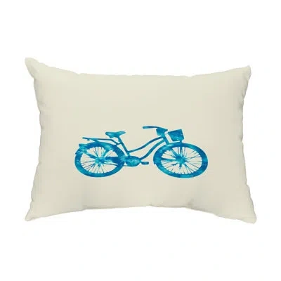 E By Design Life Cycle Outdoor Lumbar Pillow In Blue