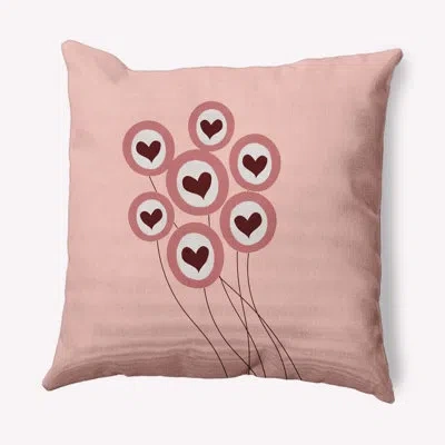 E By Design Love Is In The Air Valentines Decorative Square Pillow Cover & Insert In Pink