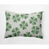 E By Design Lucky Patch St. Patrick's Day Decorative Rectangular Pillow Cover & Insert In Laurel Tree Green