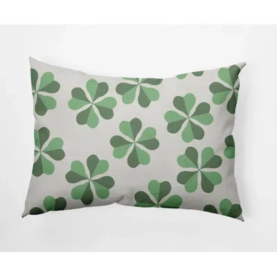 E By Design Lucky Patch St. Patrick's Day Decorative Rectangular Pillow Cover & Insert In Laurel Tree Green