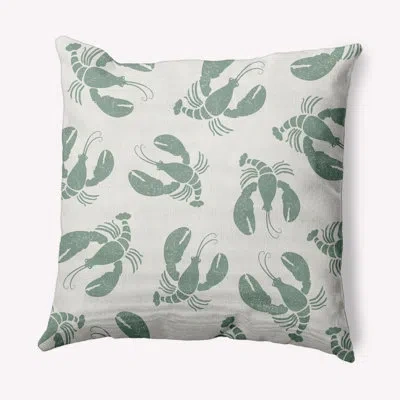 E By Design Ludwig Lobster Fest Coastal Throw Pillow Pan405 In Sage