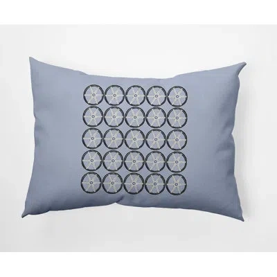 E By Design Lumbar Pillow In Blue