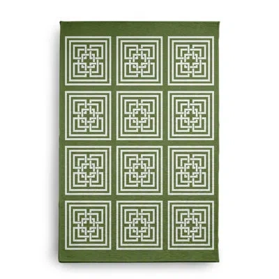 E By Design Machine Woven Chenille Area Rug In Green