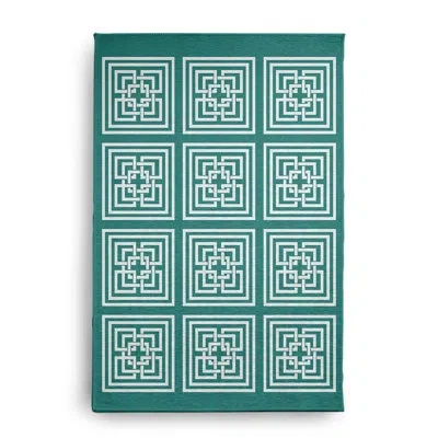E By Design Machine Woven Chenille Area Rug In Green