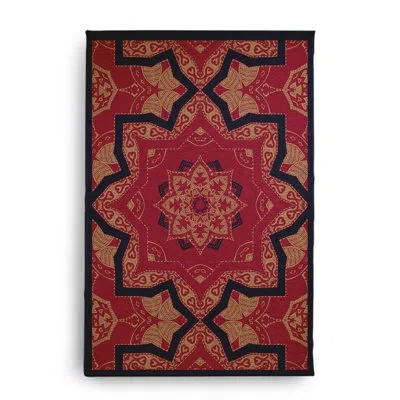 E By Design Machine Woven Chenille Indoor / Outdoor Area Rug In Blue