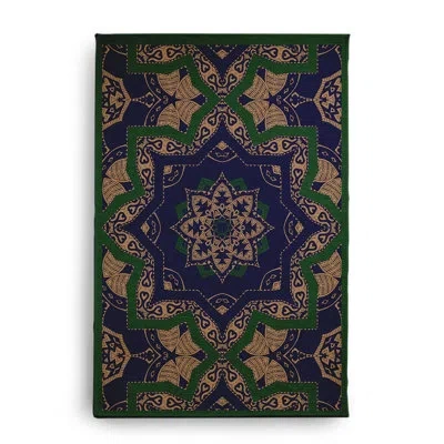 E By Design Machine Woven Chenille Indoor / Outdoor Area Rug In Blue