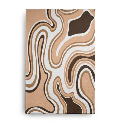 E By Design Machine Woven Chenille Indoor / Outdoor Area Rug In Brown