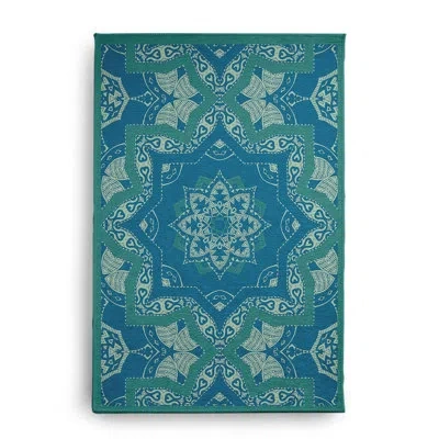 E By Design Machine Woven Chenille Indoor / Outdoor Area Rug In Green