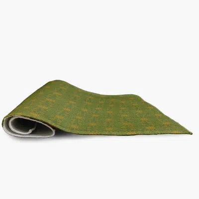 E By Design Machine Woven Chenille Indoor / Outdoor Area Rug In Green
