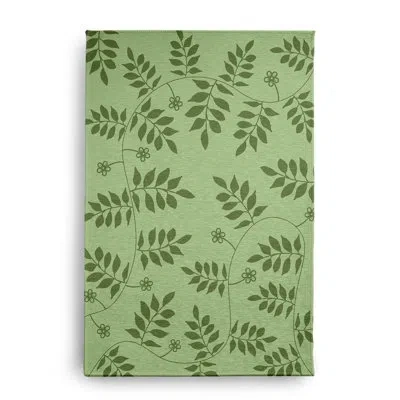 E By Design Machine Woven Chenille Indoor / Outdoor Area Rug In Green