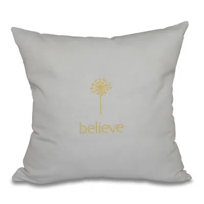 E By Design Make A Wish Square Pillow Cover & Insert In Yellow