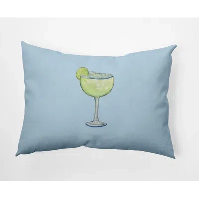 E By Design Margarita Margarita Plain Rectangular Pillow Cover & Insert In Pale Blue