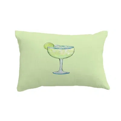 E By Design Margarita Plain Outdoor Pillow Cover & Insert In Green