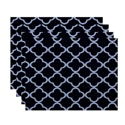 E By Design Marrakech Express 4 Piece Placemat Set In Navy