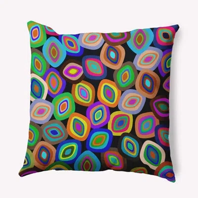 E By Design Modern Leaf Pile Accent Pillow In Black