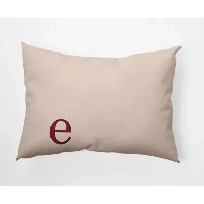 E By Design Modern Monogram Indoor/outdoor Throw Pillow In Beige,pink