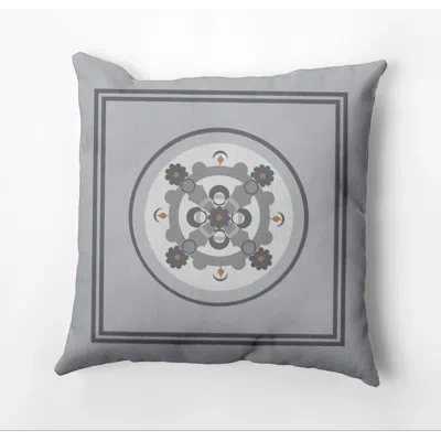 E By Design Moroccan Medley Square Pillow Cover & Insert In Gray,dark Gray