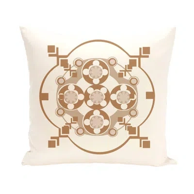 E By Design Moroccan Medley Square Pillow Cover & Insert In Ivory,brown