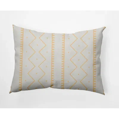 E By Design Mudcloth Decorative Lumbar Throw Pillow In Corn Yellow