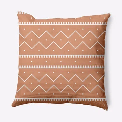 E By Design Mudcloth Decorative Square Pillow Cover & Insert In Coral