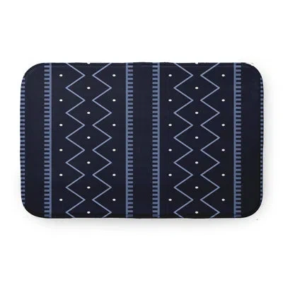 E By Design Mudcloth Pet Feeding Placemat In Navy
