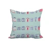 E By Design Multi Square Pillow Cover & Insert In Aqua