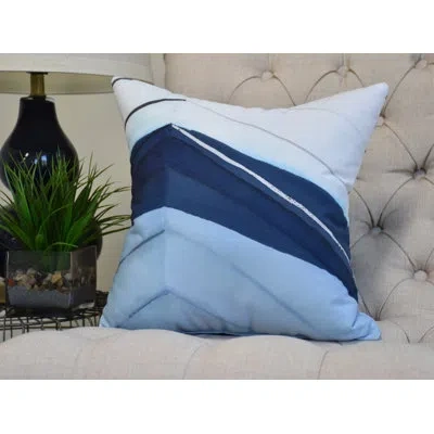 E By Design Nantucket Boat Square Pillow Cover & Insert In Navy
