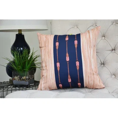 E By Design Nantucket Oar Square Pillow Cover & Insert In Navy