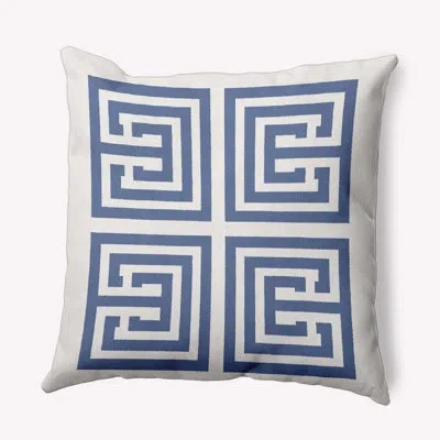 E By Design Nantucket Polyester Throw Square Indoor/outdoor Pillow Cover & Insert