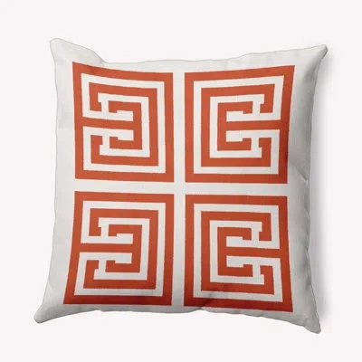 E By Design Nantucket Polyester Throw Square Indoor/outdoor Pillow Cover & Insert