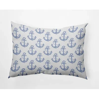 E By Design Nantucket Reversible Throw Pillow In Peri
