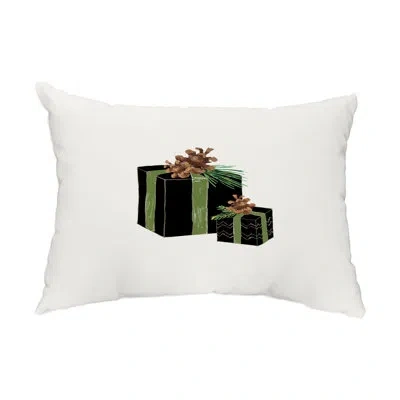 E By Design Nature's Gift Outdoor Rectangular Pillow Cover And Insert In Black