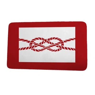 E By Design Nautical Knot Bath Math In Red