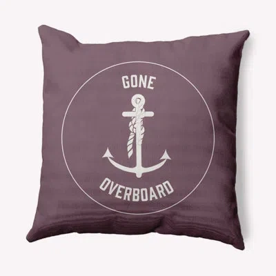 E By Design Nautical Nights Gone Overboard Throw Pillow In Dusty Purple