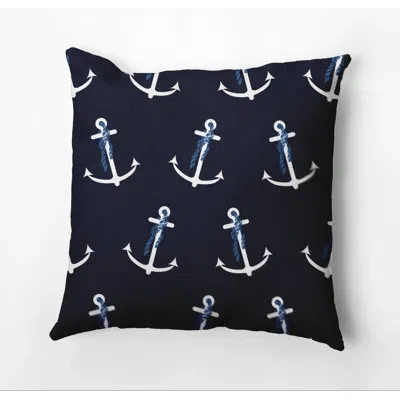 E By Design Nautical Nights Whimsy Throw Pillow In Navy Blue